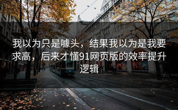 我以为只是噱头，结果我以为是我要求高，后来才懂91网页版的效率提升逻辑